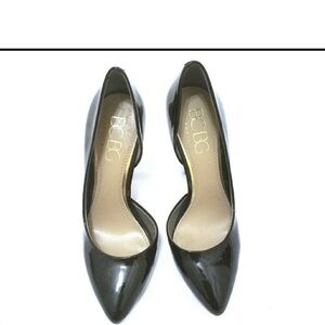BCBG BLACK PATENT PUMPS